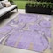 Homeroots 5' X 8' Lavender Lilac And Purple Geometric Washable Indoor Outdoor Area Rug 589399 - alternate 1