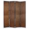Homeroots 84" Brown Wood Folding Four Panel Screen Room Divider 274907 - alternate 1