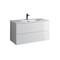 Homeroots 36" White Wood Freestanding Bathroom Vanity With White Sink And Two Drawers 627477 - alternate 1