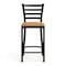 Flash Furniture HERCULES Black Ladder Back Metal Restaurant Counter Stool - Natural Wood Seat XU-DG697BLAD-24-NATW-GG - alternate 8