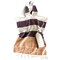 Homeroots Dark Purple Orange and White Striped Design Poncho Towel 401819 - alternate 1