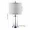 Jonathan Y Abner 21" Glass Modern Contemporary USB Charging LED Table Lamp, Chrome, 2PK JYL8500C-SET2 - alternate 10