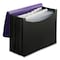 Smead Poly Expanding File, 0.88in Exp, 12 Sections, Cord/Hook Closure, 1/6-Cut Tabs, Letter, Black/Purple 70862 - alternate 8
