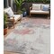 Homeroots 5' X 8' Coral And Gray Abstract Washable Indoor Outdoor Area Rug 617717 - alternate 1