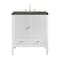 James Martin Vanities Myrrin 30" Single Vanity, Bright White w/ 3 CM Parisien Bleu Silestone Top 485-V30-BW-3PBL - alternate 1