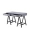 Homeroots 47" Gray and Black Writing Desk With Two Drawers 543800 - alternate 4