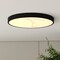 Vaxcel Aurelia 12-in Matte Black Contemporary Round LED Flush Mount Ceiling Light Alabaster Shade C0354 - alternate 9