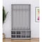 Homeroots 68" Gray Wood Four Hook Coat And Shoe Rack 571409 - alternate 1
