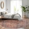 Homeroots 8' Pink And Mauve Round Medallion Washable Indoor Outdoor Area Rug 616072 - alternate 7