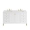 James Martin Vanities Chicago 60 in. Double Vanity, Glossy White, w/ 3 CM White Zeus Silestone Top 503-V60D-GW-3WZ - alternate 1