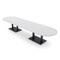 Skutchi Designs Racetrack Conference Table With Power, 48 in W, 168 in L, White HAR-RAC-48X168-DOU.BK-WA7976-NA - alternate 1