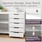 Lavish Home 5 Drawer Office Storage Cabinet Wooden Lateral File Cabinet with 5 Drawers, Door, and Shelves 80-FC-5D-W - alternate 5