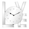 Homeroots 11" Silver Mirrored Glass Love Wall Clock 635639 - alternate 1