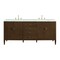 James Martin Vanities Myrrin 72'' D Vanity, Mid Century Walnut w/ Ethereal Noctis Silestone Top w/ Wireless Charger 485-V72-WLT-FENC - alternate 1