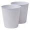 Happimess Axel Modern Minimalist Hammered Steel 2 Gal Waste Bin, Matte White, 2PK HPM1110D-SET2 - alternate 4