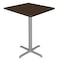 Regency Square Cain Small X-Base Cafe Table, 30 in W, 30 in L, Neo Walnut TCB3030NWGY - alternate 1