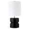Homeroots 27" Beige and Gold Metal Geometric Table Lamp With White Drum Shade 524293 - alternate 1