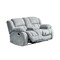 Homeroots 77" Light Gray Manual Reclining Loveseat With Storage 561562 - alternate 8