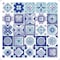 Homeroots 5" X 5" Vintage Turq Blue And White Peel And Stick Removable Tiles 390909 - alternate 1