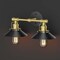 Gatco Modern Farmhouse Metal Double Sconce, Matte Black/Brushed Brass 1724 - alternate 2