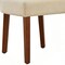 Homeroots Set of Two Beige and Brown Linen and Solid Wood Dining Side Chairs, 2PK 719664 - alternate 6