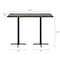 Flash Furniture Bennett 30 in x 60 in Solid Wood Indoor Tabletop in Dark Brown with 22 in x 22 in Bar Height GSF-REC3060-DKBRN-T2222B-GG - alternate 9