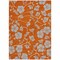 Homeroots 10' X 14' Orange And Gray Floral Washable Indoor Outdoor Area Rug 600035 - alternate 6