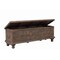 Homeroots 54" Brown Solid Wood Medallion Storage Ottoman 642285 - alternate 9
