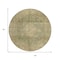 Homeroots 8' Artichoke Green And Beige Round Medallion Washable Indoor Outdoor Area Rug 616444 - alternate 7