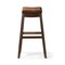 Homeroots 31" Brown Faux Leather and Solid Wood Backless Bar Height Bar Chair 632495 - alternate 6