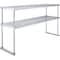 Amgood 18 in. x 60 in.  Stainless Steel Double Deck Over Shelf AMG DOS-1860 - alternate 1