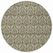 Homeroots 8' Round Taupe and Beige Round Damask Washable Non Skid Indoor Outdoor Area Rug 563894 - alternate 8
