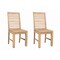 Homeroots Set of Two Brown Solid Wood Ladder Back Dining Side Chairs 522058 - alternate 9