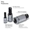 Klein Tools 1/4 in, 3/8 in, 1/2 in Drive Bit Socket Set, SAE, 13 pcs 65213HEX - alternate 6
