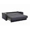Homeroots 74" Gray Chenille Convertible Futon Sleeper Sofa And Toss Pillows With Storage 607195 - alternate 9