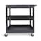 Luxor Deep Shelf Utility Cart, High Density Polyethylene (Shelf)/Polyvinyl Chloride (Leg), 3 Shelves EC111HD-BU - alternate 23