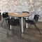 Regency Round Kee Breakroom Table W/ 4 M Stack Chairs, 48 in W, 48 in L, Noble Oak TB48RNDNOBPCM47BK - alternate 4