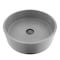 Vigo Palermo Gothic Gray Concreto Stone 15 in. L x 15 in. W x 5 in. H Round Vessel Bathroom Sink VG04061 - alternate 7