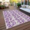 Homeroots 9' X 12' Lilac And Ivory Abstract Washable Indoor Outdoor Area Rug 614177 - alternate 9
