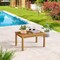 Alaterre Furniture Okemo Outdoor Small Coffee Patio Table Slatted Tabletop Weather-Resistant Outdoor Furniture ANOK013ANO - alternate 9