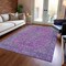 Homeroots 3' X 5' Purple And Gray Medallion Washable Indoor Outdoor Area Rug 616292 - alternate 9