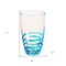 Homeroots Set of Four Clear and Blue Swirl Acrylic Highball Glasses 521171 - alternate 7