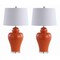 Jonathan Y Winnie 27" Ceramic Urn LED Table Lamp, Orange, 2PK JYL4020B-SET2 - alternate 10