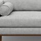 Homeroots 89" Gray Fabric Sofa With Brown Legs 640975 - alternate 5