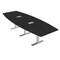 Skutchi Designs 12ft Boat Conference Table With Power | Harmony Series | 12 Person Meeting Room Table HAR-BOT-48X144-T-U999ST19-ESIL - alternate 1