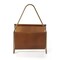 Homeroots 14" Brown And Gold Leather And Metal Magazine Holder 389459 - alternate 6
