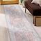 World Rug Gallery Vintage Transitional Boho Machine Washable Runner Rug 2 ft 6 in x 7 ft Rust 6039RUST2X7 - alternate 1