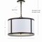 Jonathan Y Thatcher 17" Metal LED Pendant Light, Oil Rubbed Bronze/White JYL3510A - alternate 11