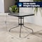 Flash Furniture Square Table Set, Aluminum, Glass, Metal, Plastic, Rattan, Clear TLH-073SQ-037BK2-GG - alternate 17