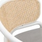 Leisuremod Ervilla Dining Chair with White Powder Coated Steel Legs and Wicker Back, Grey, 4PK ECW-20GR4 - alternate 8